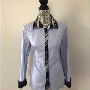Tommy Hilfiger Plaid Cuffed Button-Down